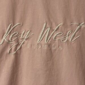 US Vintage Baby Pink Key West Florida Embroidered Tee Shirt Unisex Size Small